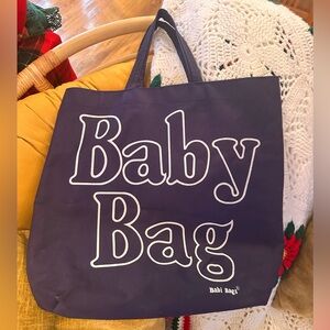 Navy Blue & White Baby Bag by Babi Bags Tote Bag